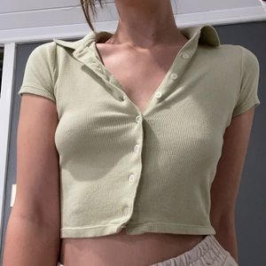 Brandy Melville Caroline Top in Green